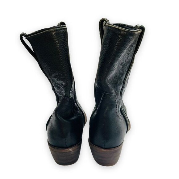 Steve Madden PGRAMIS Black Leather Ankle Boots Women's 7.5 - Picture 5 of 12